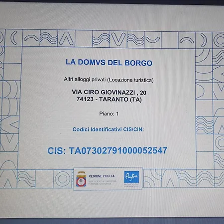 Apartament La Domvs Del Borgo Tarent